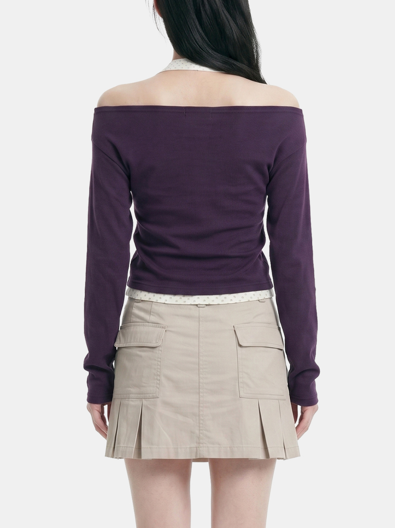 Elena Layered Off Shoulder Tee