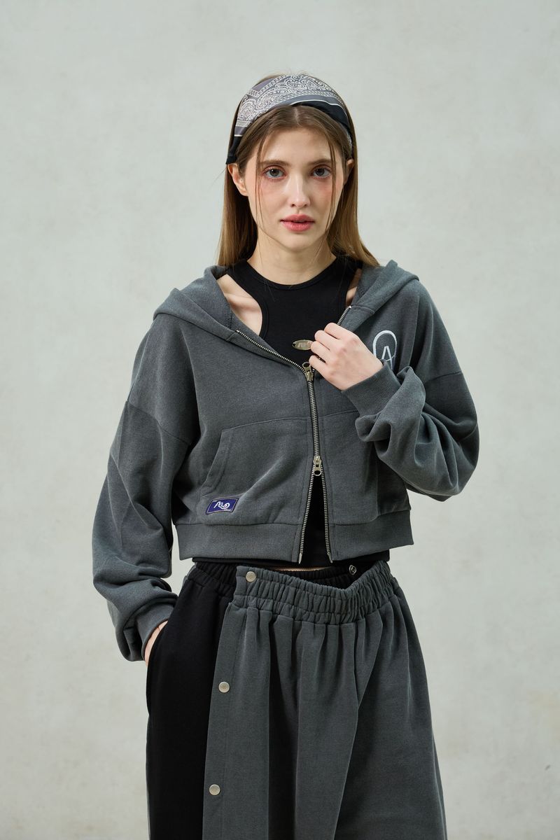 PITA HOOD ZIP-UP / CHARCOAL