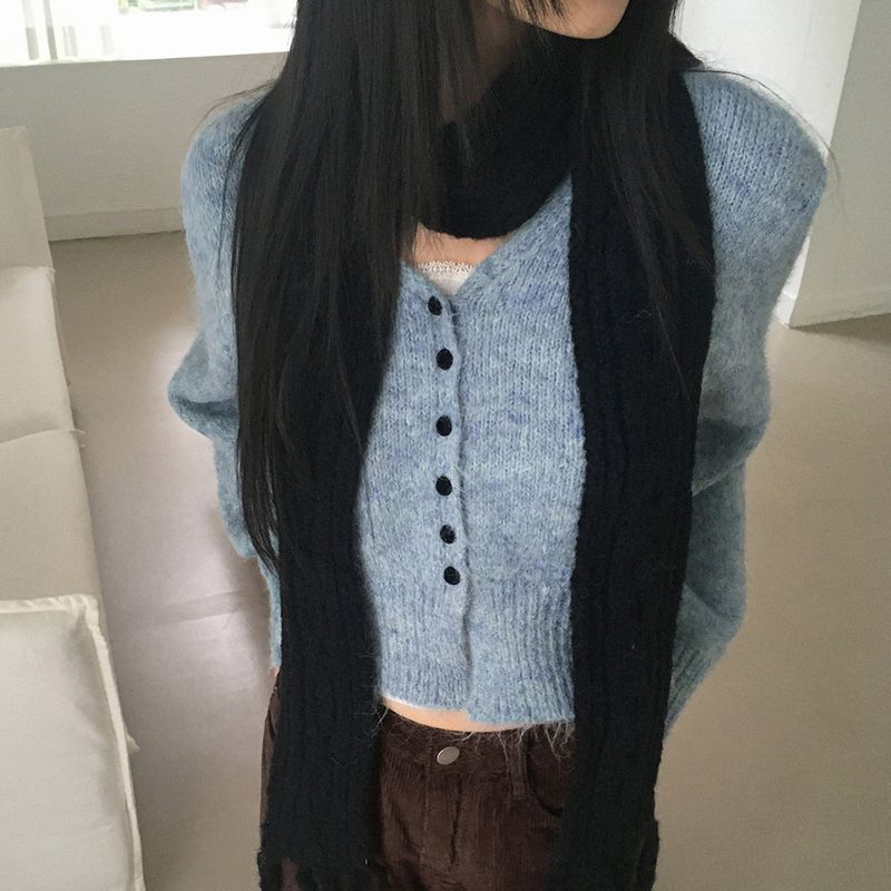 Seur Twisted muffler knit scarf