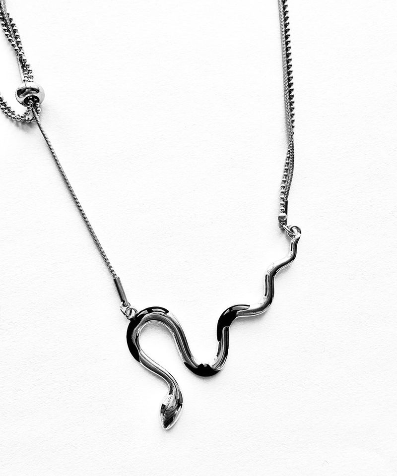 Black&Silver Snake Chain Necklace