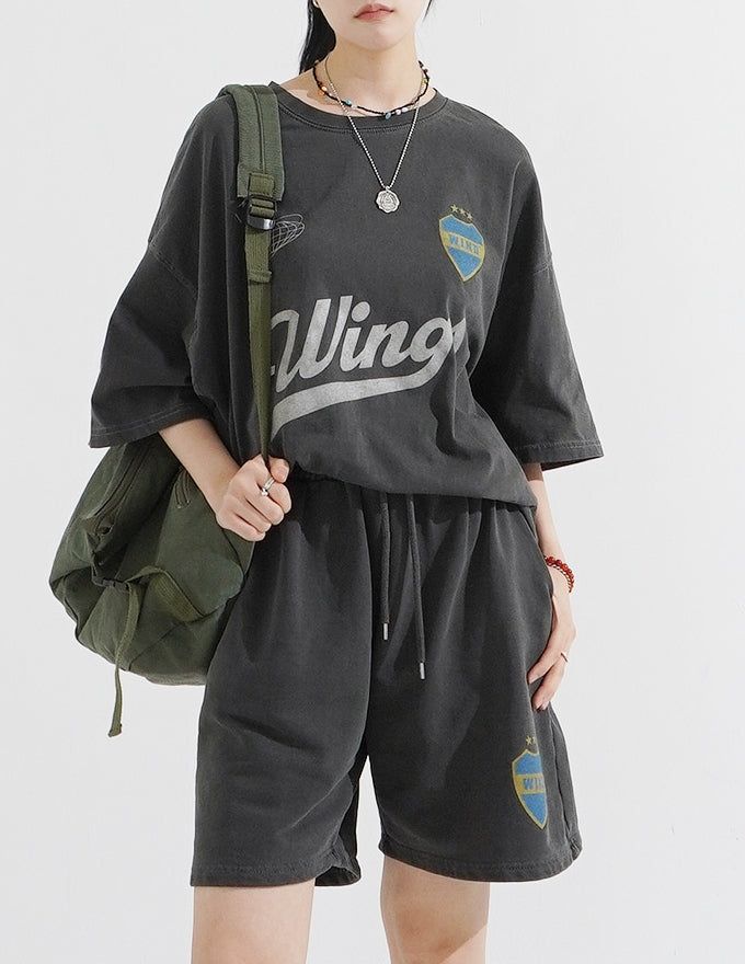 Pigment Wings Short Sweatpants