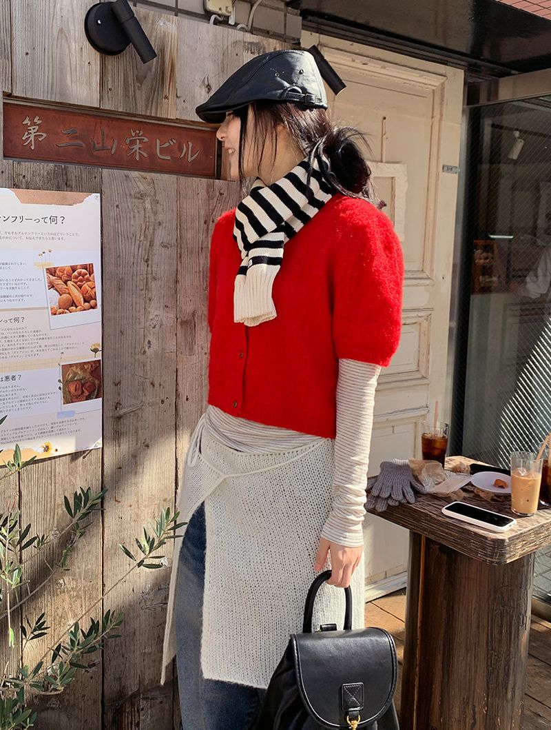 KNIT STRIPE MUFFLER (2C)