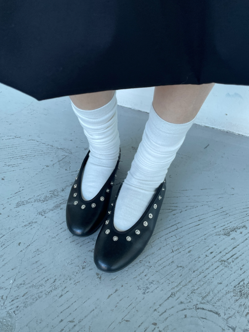 stud soft flat shoes