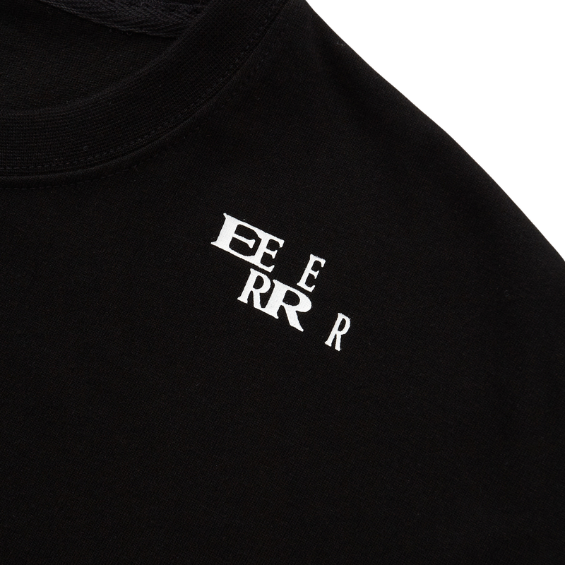 EEERRR side surfboard artwork T-Shirt (Black)