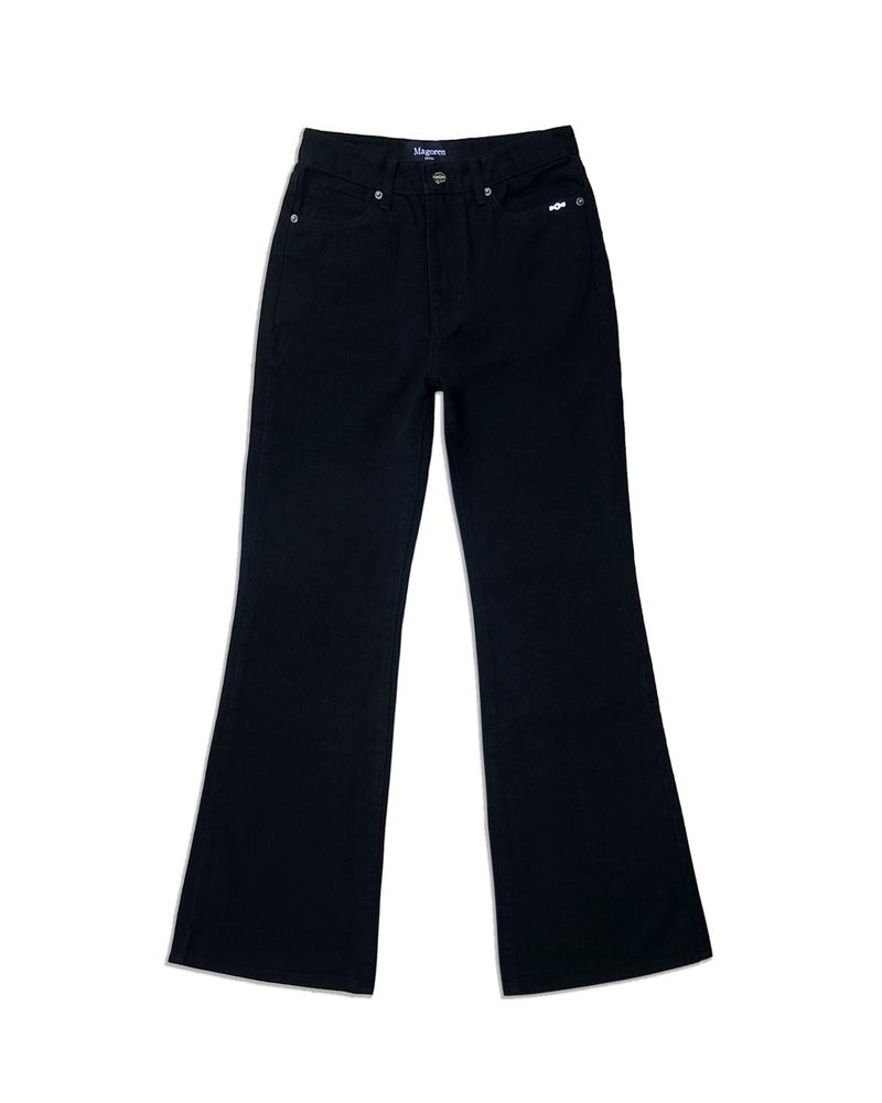 Metal Triclipse Regular Fit Bootcut Cotton Pants Black