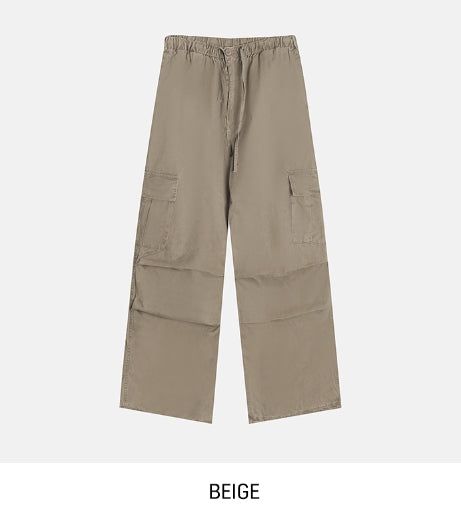 Taffy washed parachute cargo pants