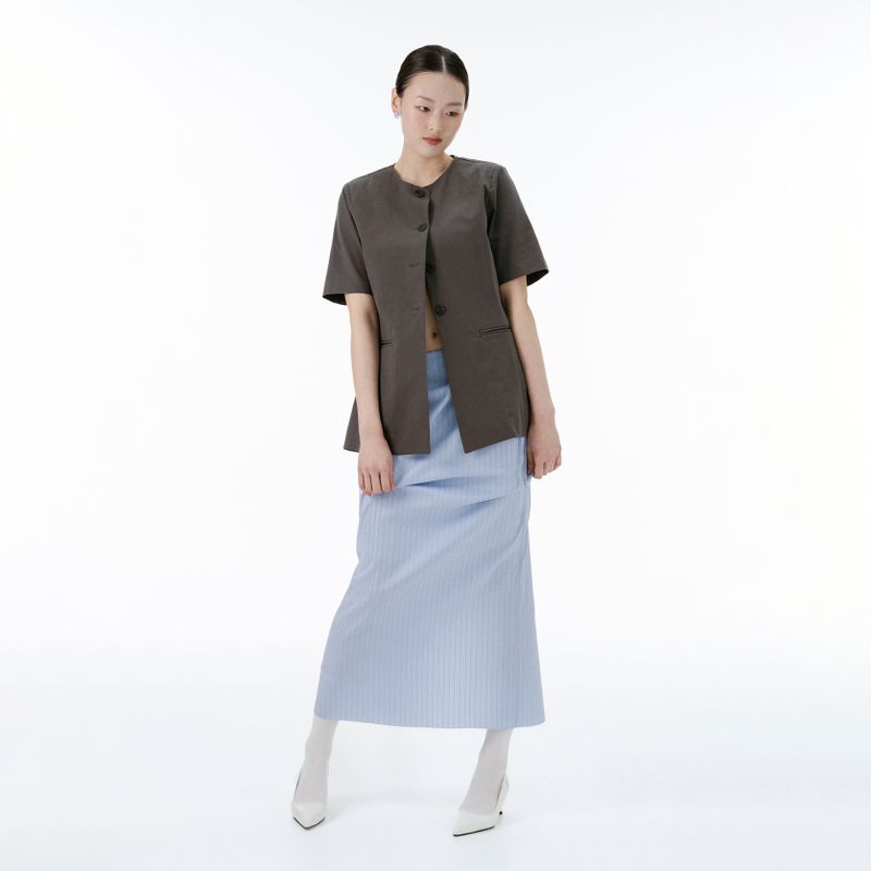 Rain stripe skirt(blue)
