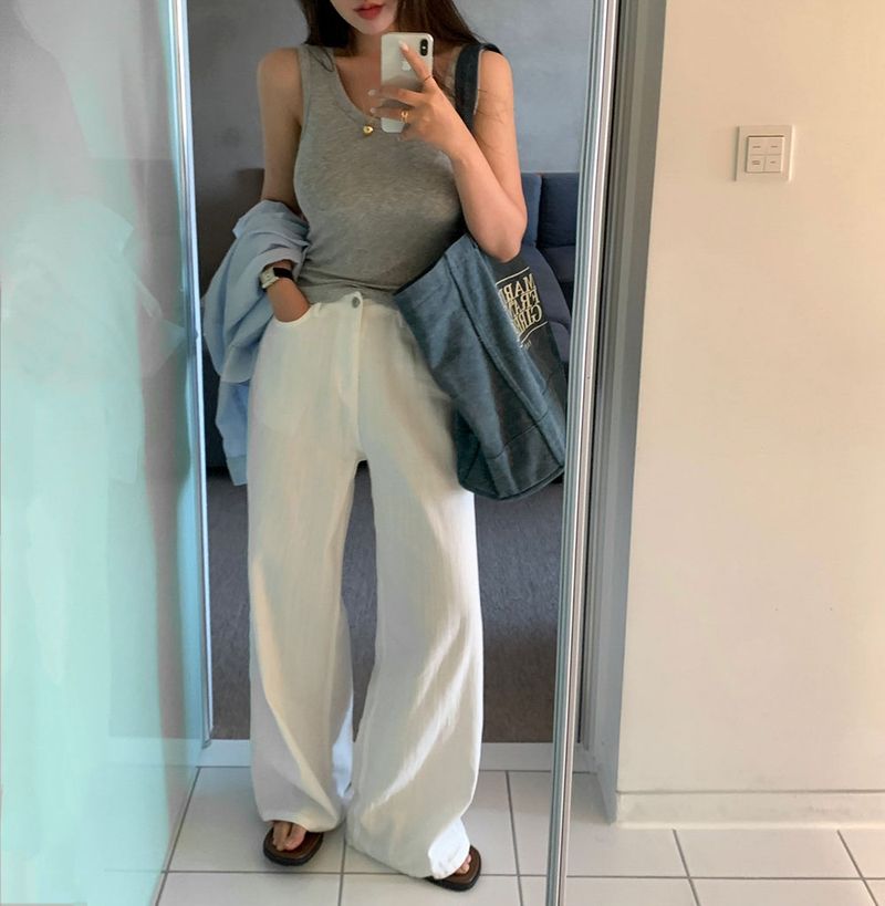 [BELLIDE MADE] Basic round camisole & sleeveless