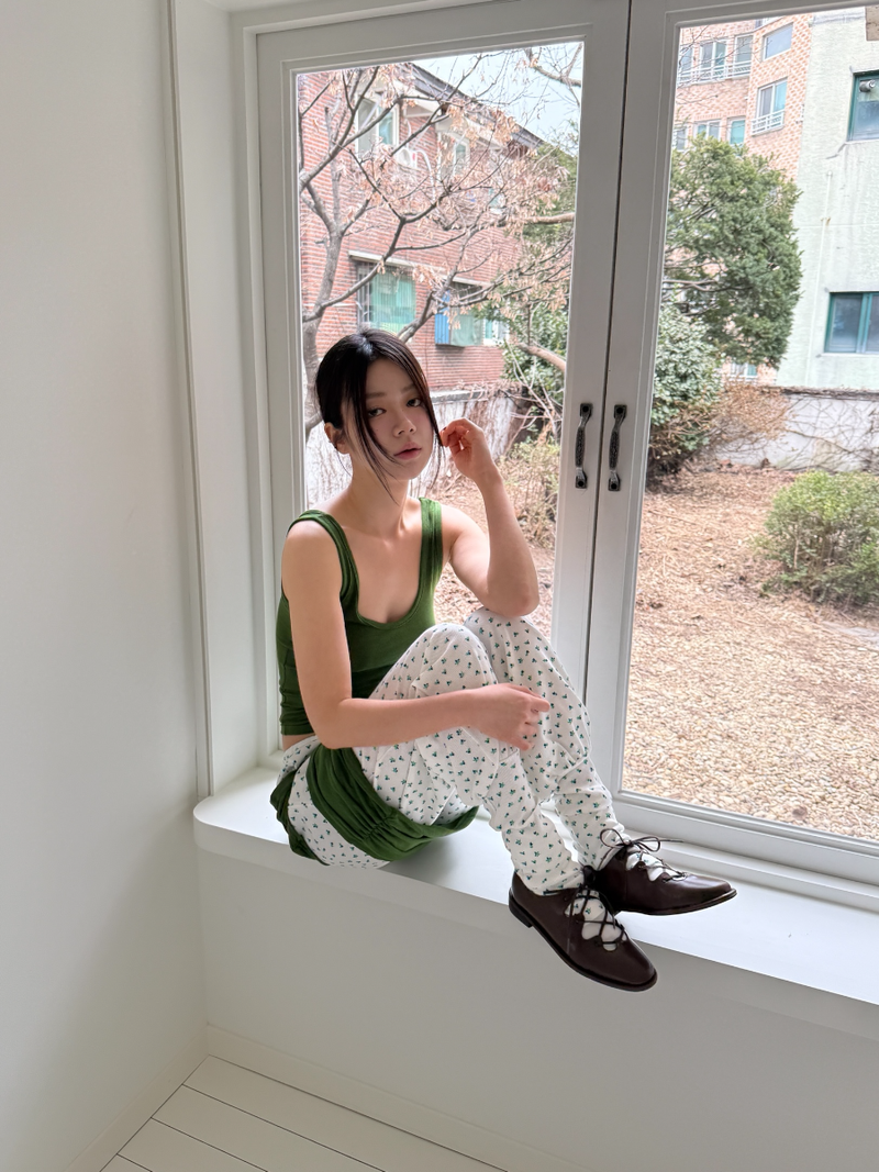 ♡MADE♡ floral leg warmer pants