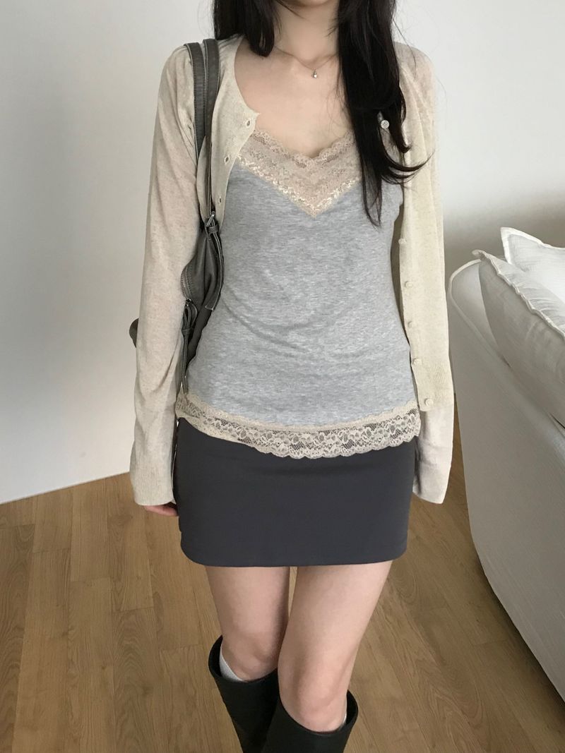 Slash linen round cardigan (4 colors)