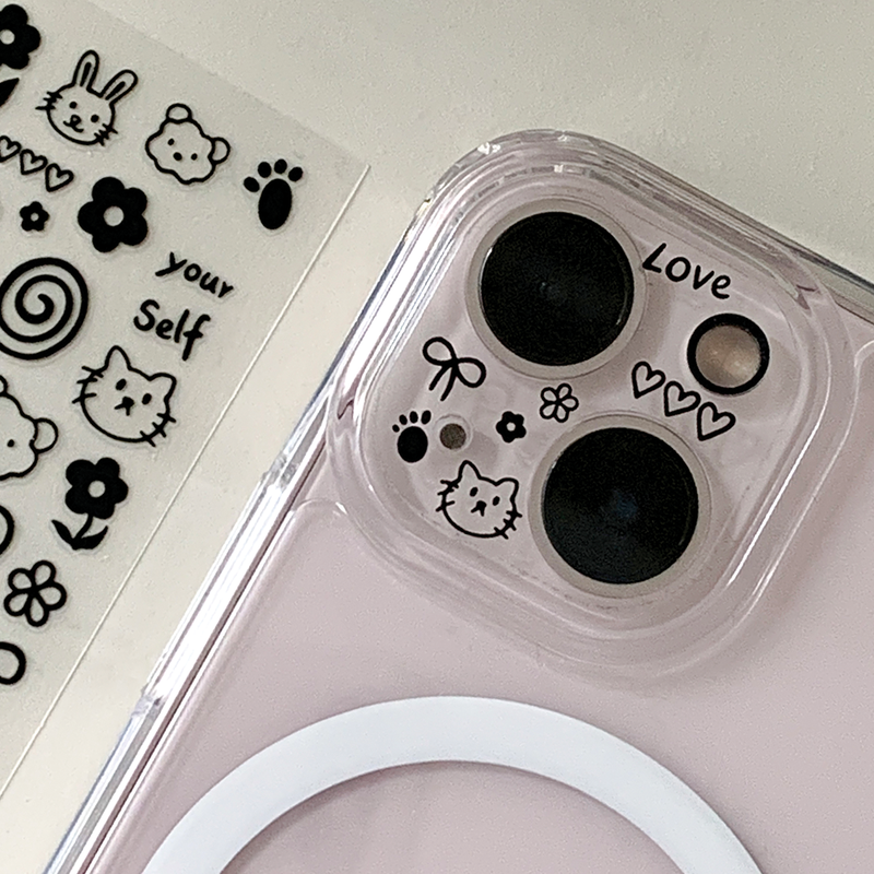 [made] camera film sticker set (black)