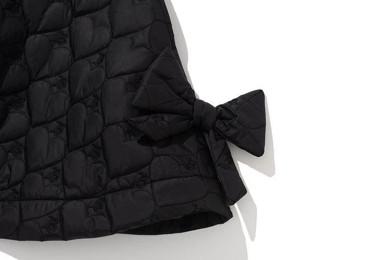 Heart Quilted Skirt (Black)