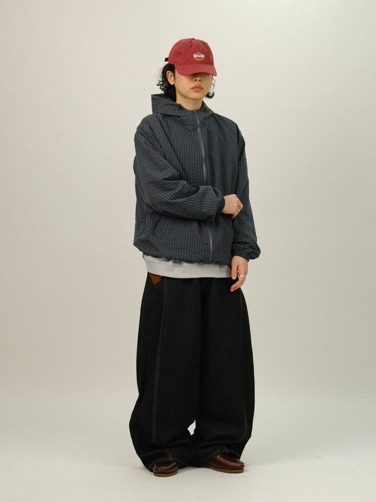 POL Non-fade Stitch Wide Denim Pants