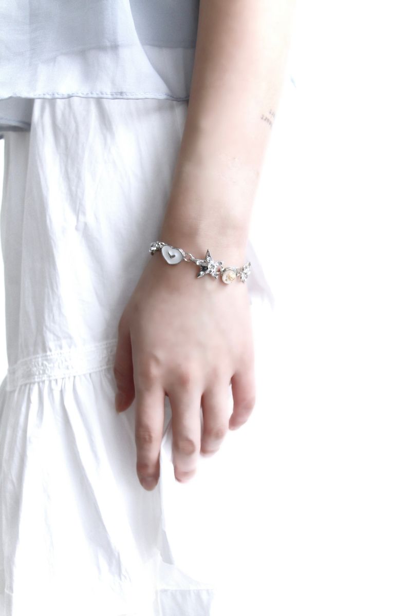 Star Flower Silver Chain Bracelet