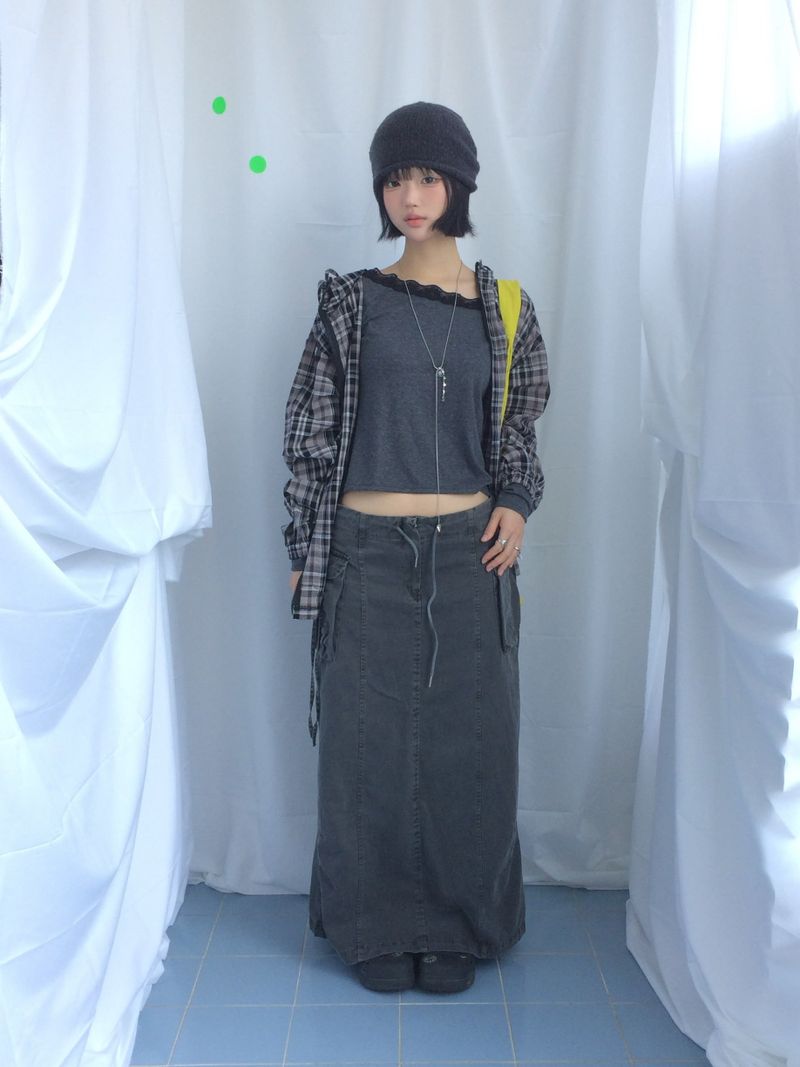 Feminine Flat Neck Long T-Shirt