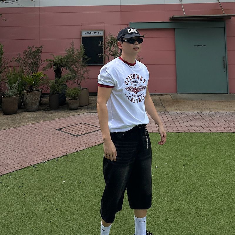 Speedway Cotton Ringer Short Sleeve Tee