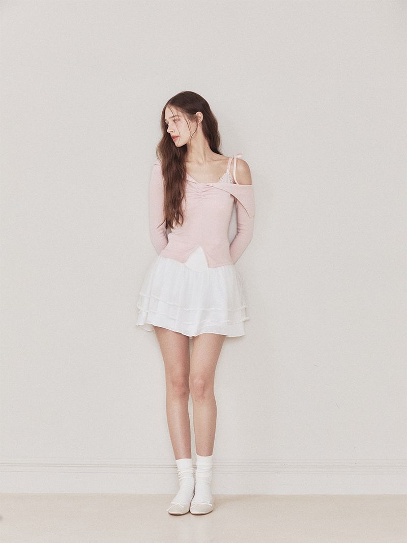 Bunny top cardigan (Pink)