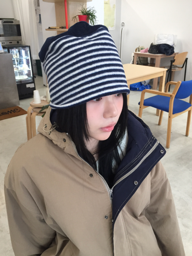 howu（ハウユ）の「レシストライプ起毛ビーニー(2c)（Hats）」
