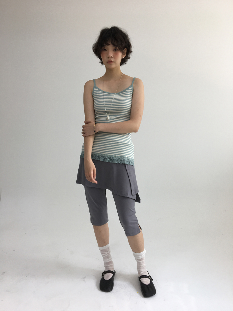 Som Striped Lace Sleeveless (4color)