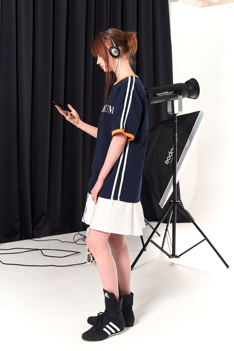 COLORS LINE LINGER LINE T-SHIRTS (NAVY)