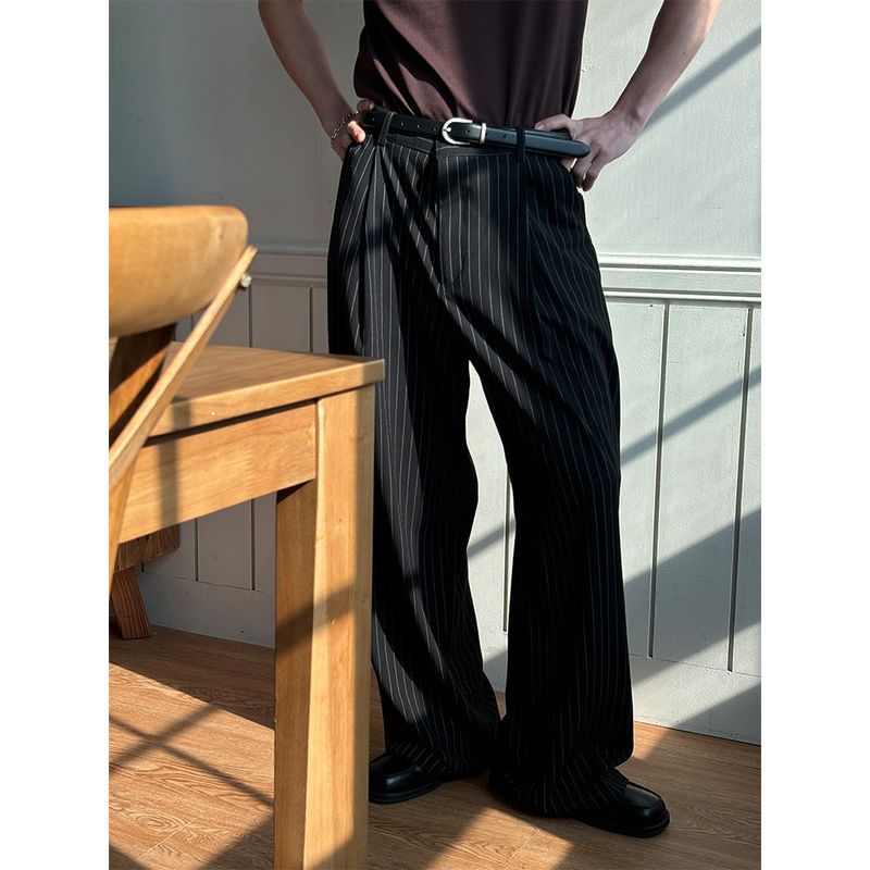  [S/S] Low stripe wide slacks(3color)