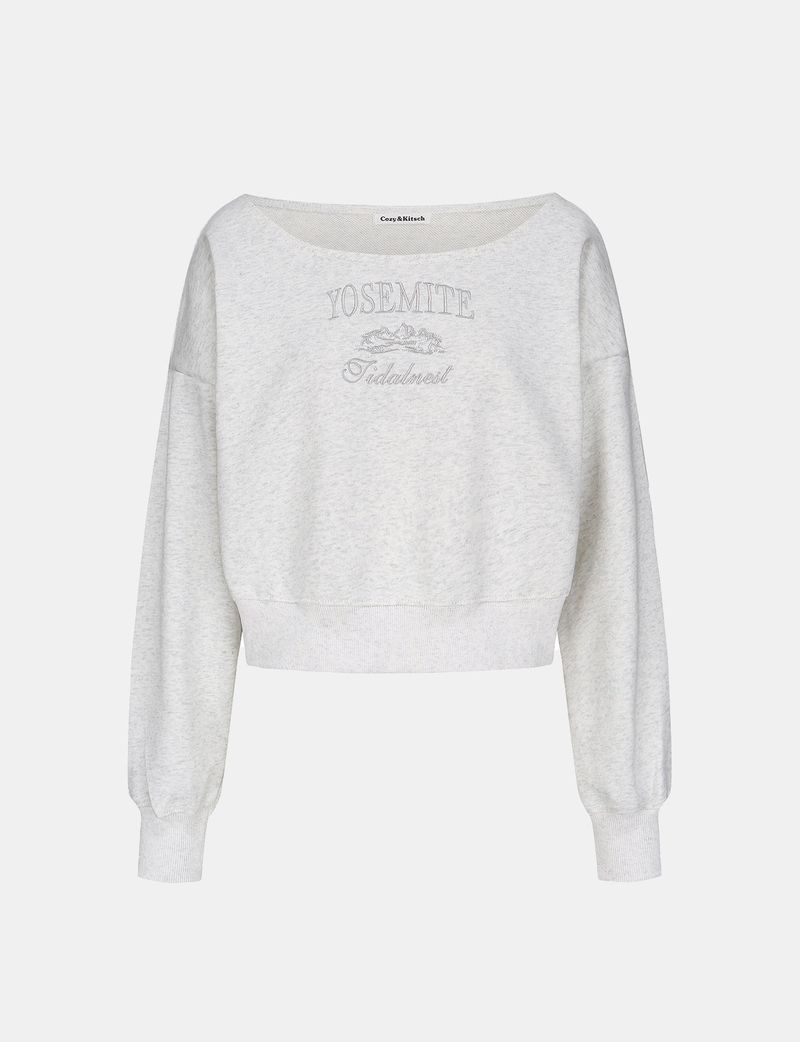 Yosemite Embroidered Crop Sweatshirt
