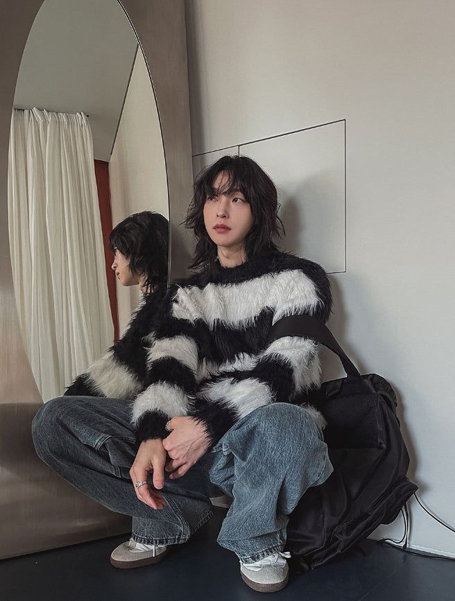 Haze Stripe Mohair Knit