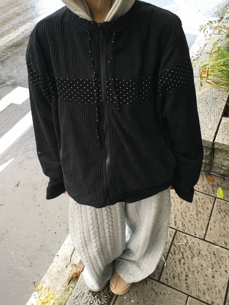 Mono Cable Quilted Wide Pants (4c)