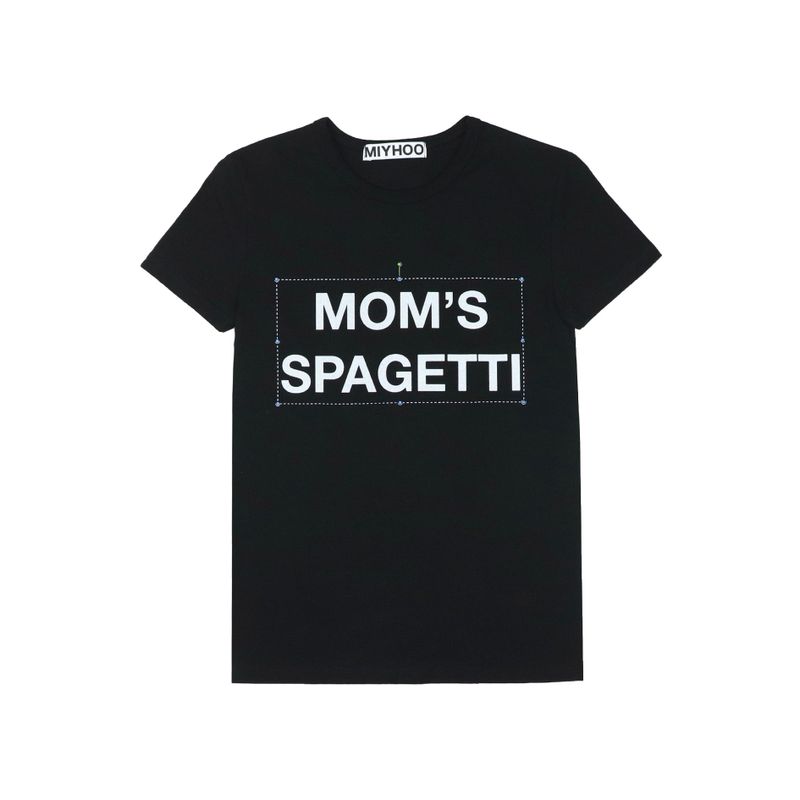 MOMS SPAGETTI EDIT TEE ( BLACK )