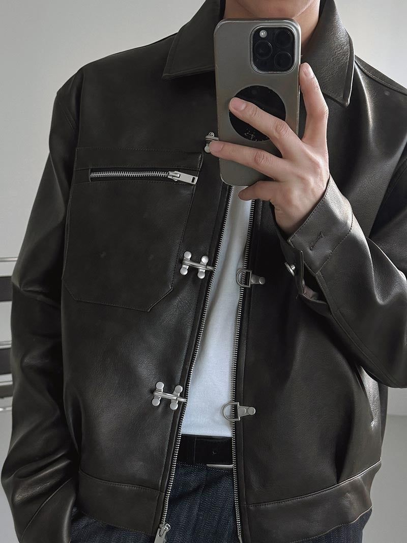 ASCLO Fireman Hook Leather Jacket