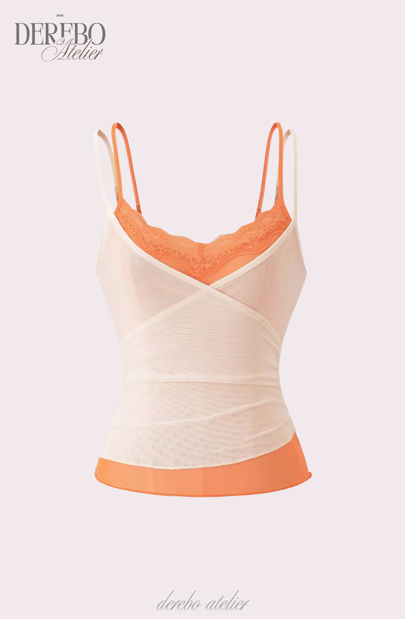 Mash Lace Wrap Layered Sleeveless T-shirt