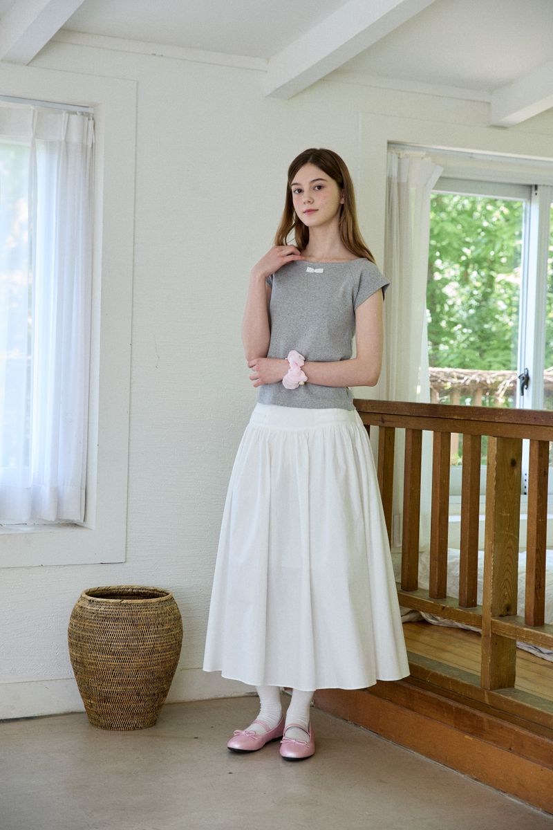 TIDY FLARE LONG SKIRT (2 COLORS)