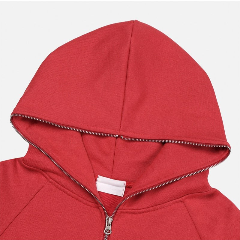 [CROP ITEM] クロップマッスルフィットフードジップアップ(3color)