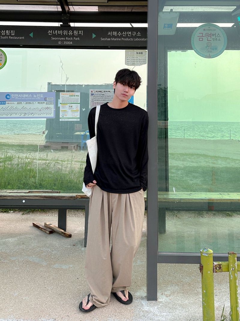 HM Linen loose fit long sleeve