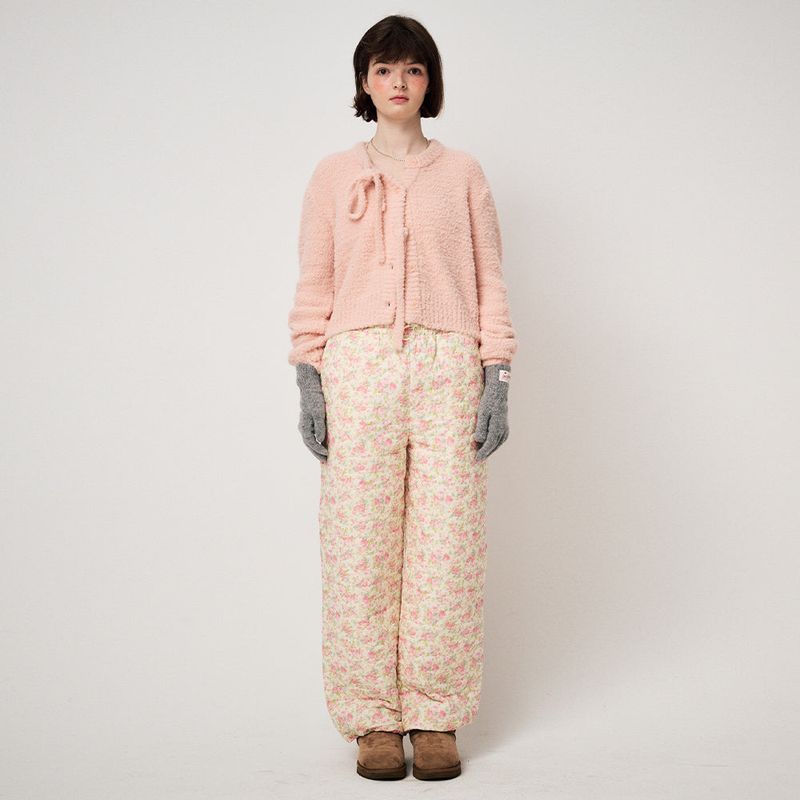 FLUFFY KNIT CARDIGAN, PINK