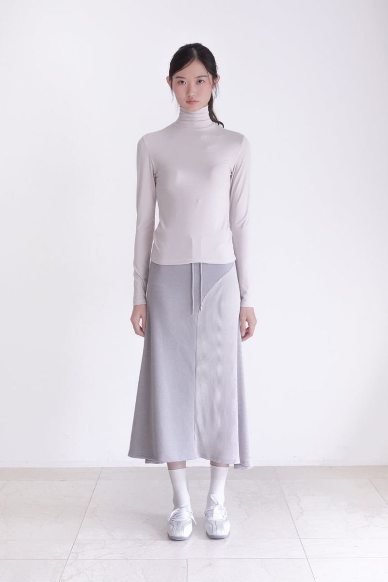 Mermaid Line Long Skirt (GREY)