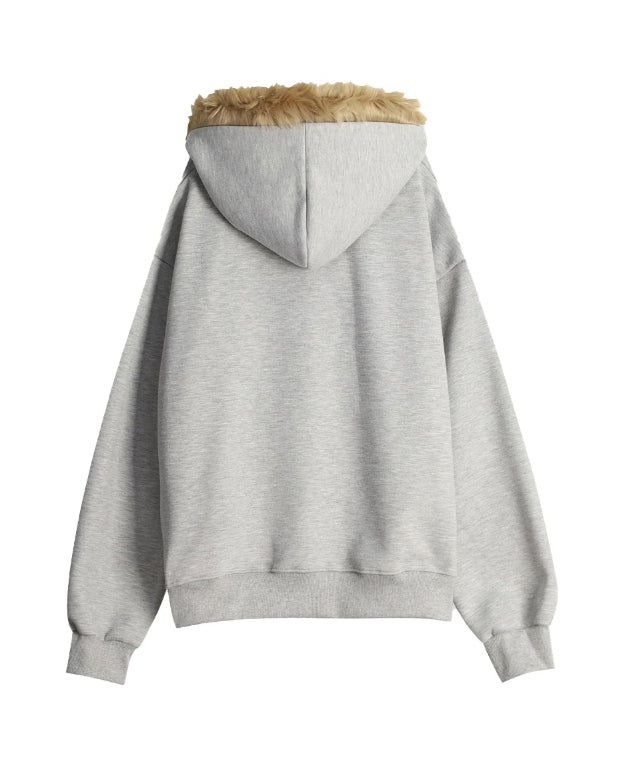 Rain Flag Fur Brushed Hood Zip-Up