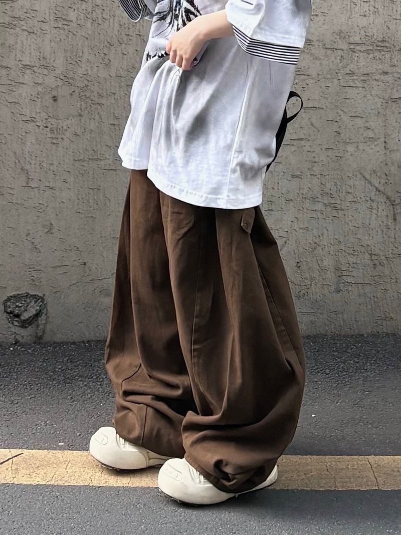 cotton snap balloon pants
