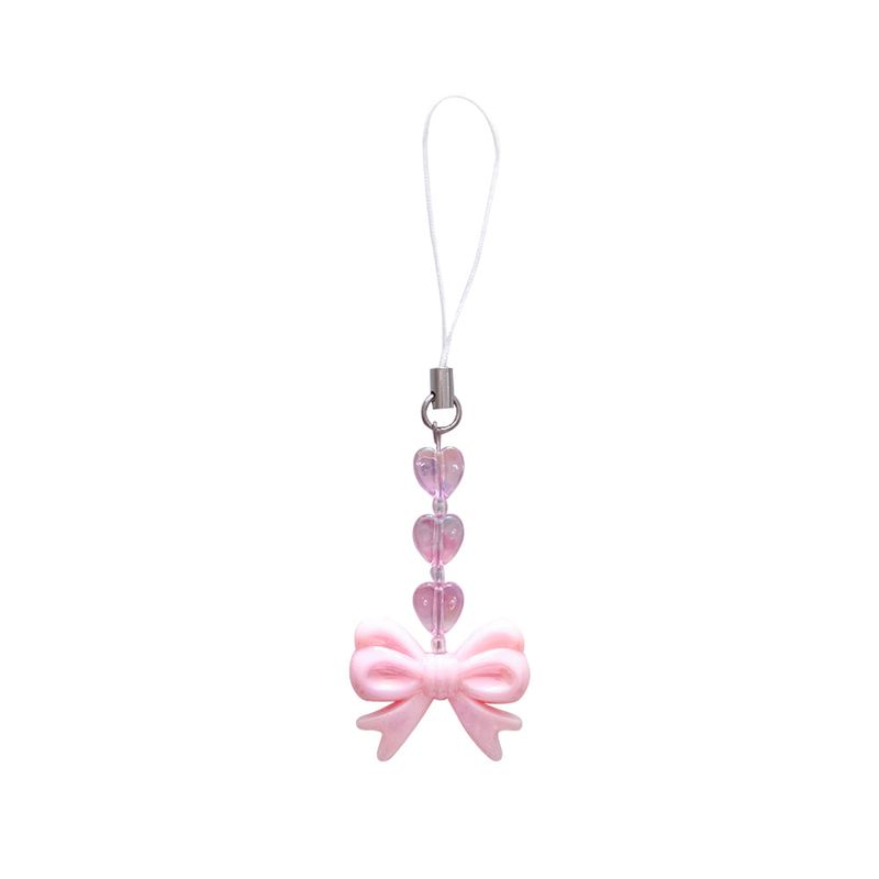 Peakdrawing（ピークドロウィン）の「[Handmade] Pink lovely ribbon heart phone keyring（Fashion Accessories）」