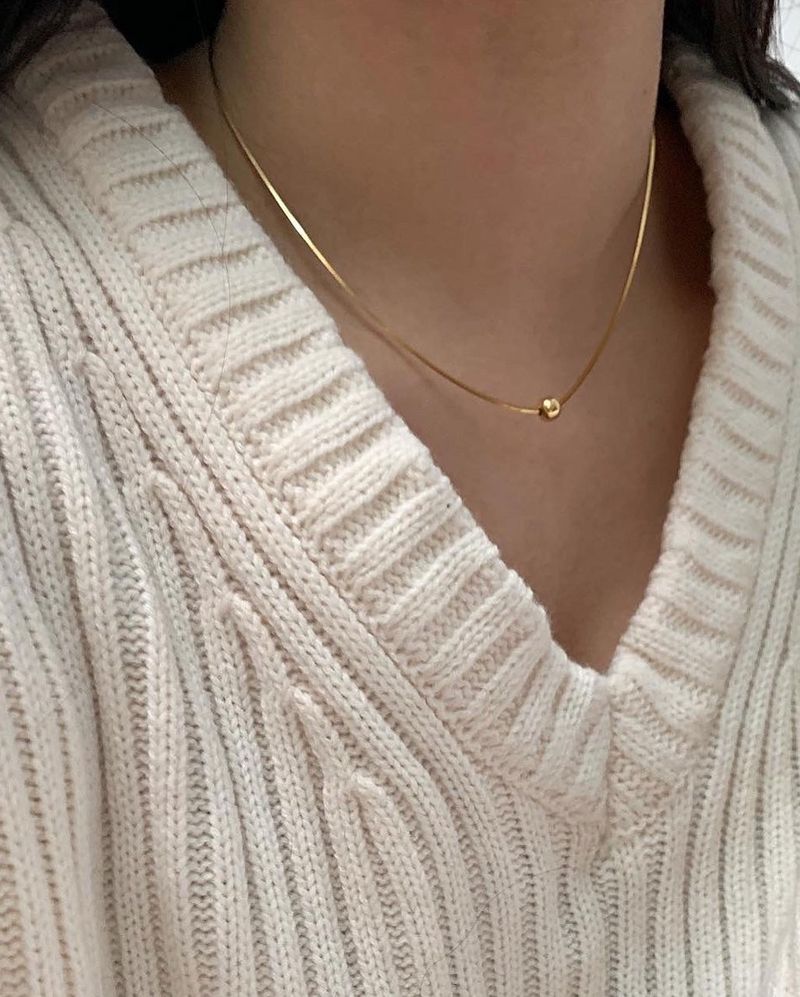 dearmerry（ディアメリー）の「(silver925) シルキーボールネックレス *gold（アクセサリー）」