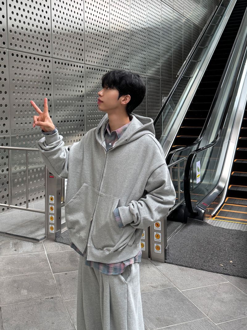 Curry Oversized Hooded Zip-Up (3 colors)