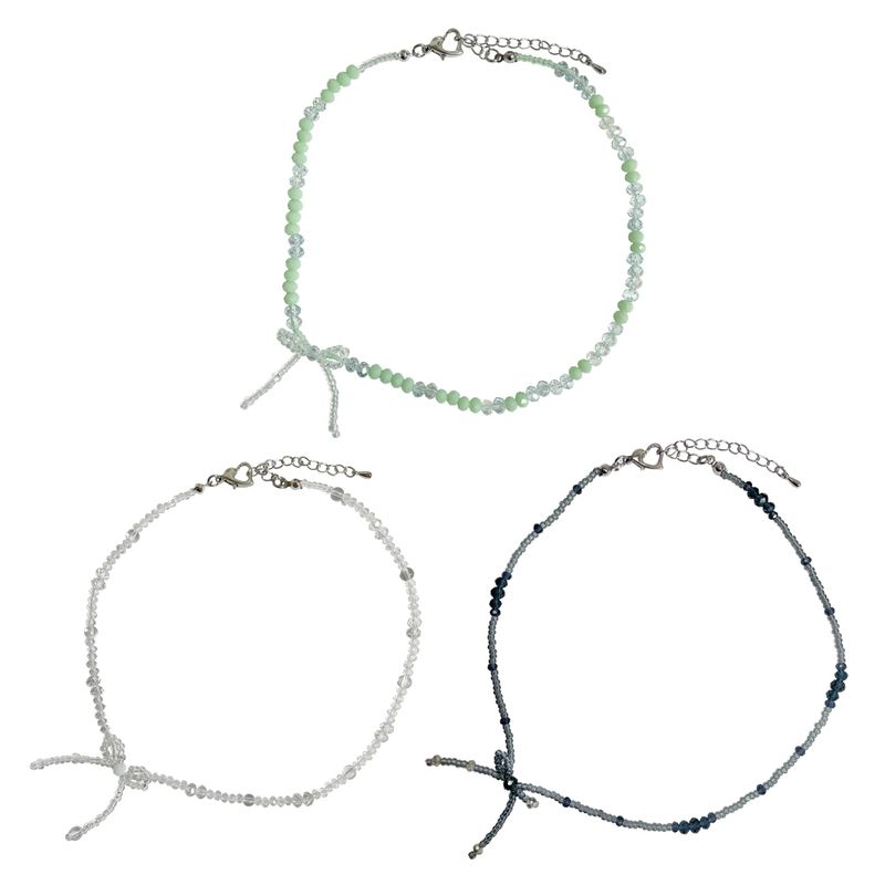 HYONNY.JSG(ヒョニネジャンシング)の「Mini Ribbon Beaded Necklace White(Accessories)」