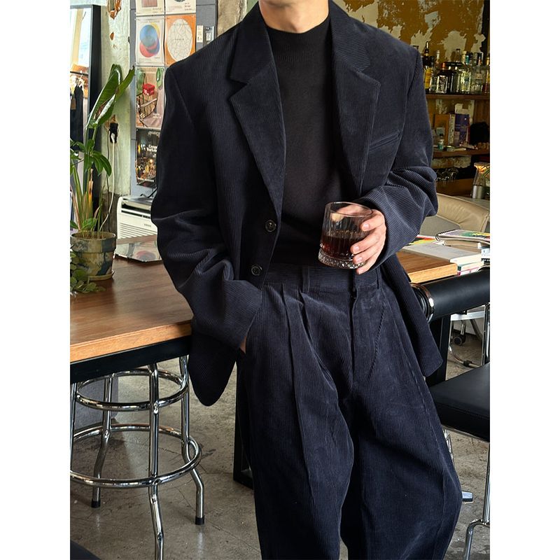 [SET UP가능] Heavy corduroy overfit jacket(3color)