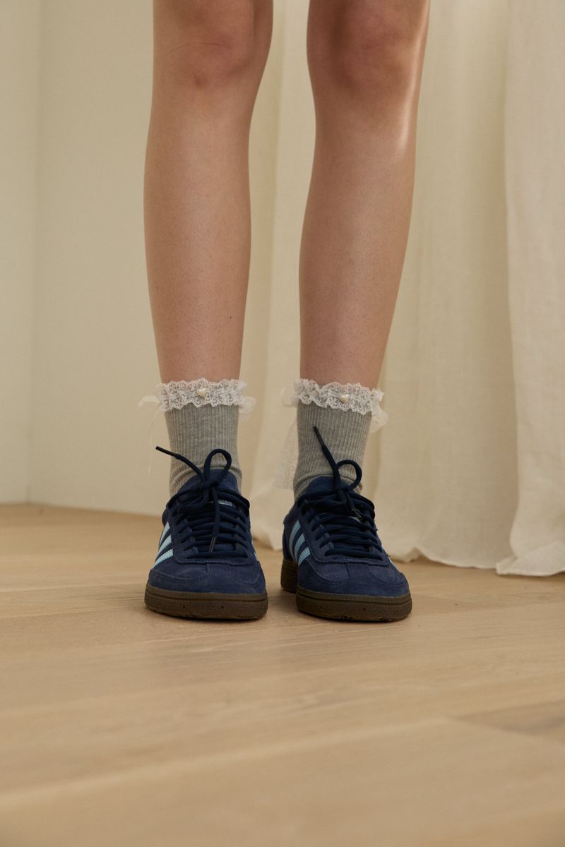 [2EA 1SET] BOUQUET LACE SOCKS
