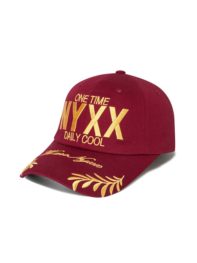 NYX SLOGAN BALL CAP (BURGUNDY)