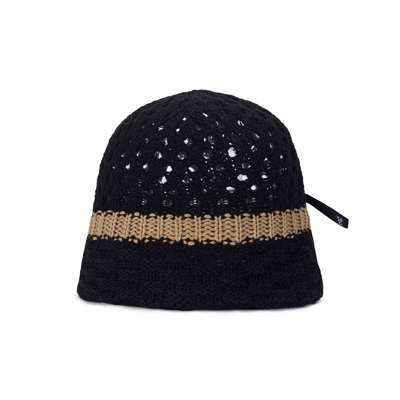 VZ Long Label Half Punching Bucket Hat / Black