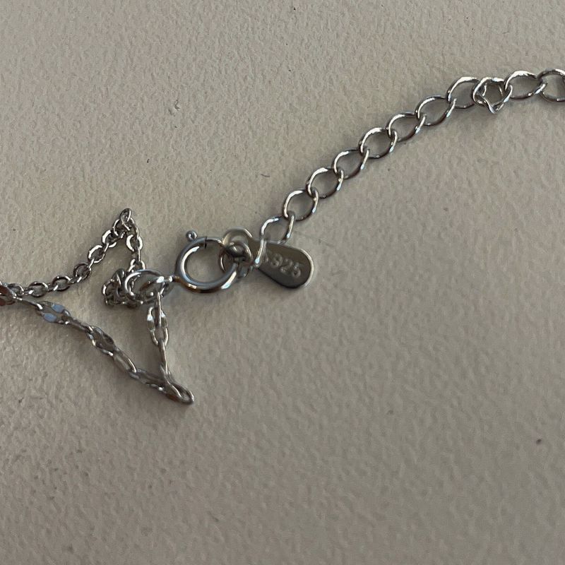 butterfly layered necklace (925silver)