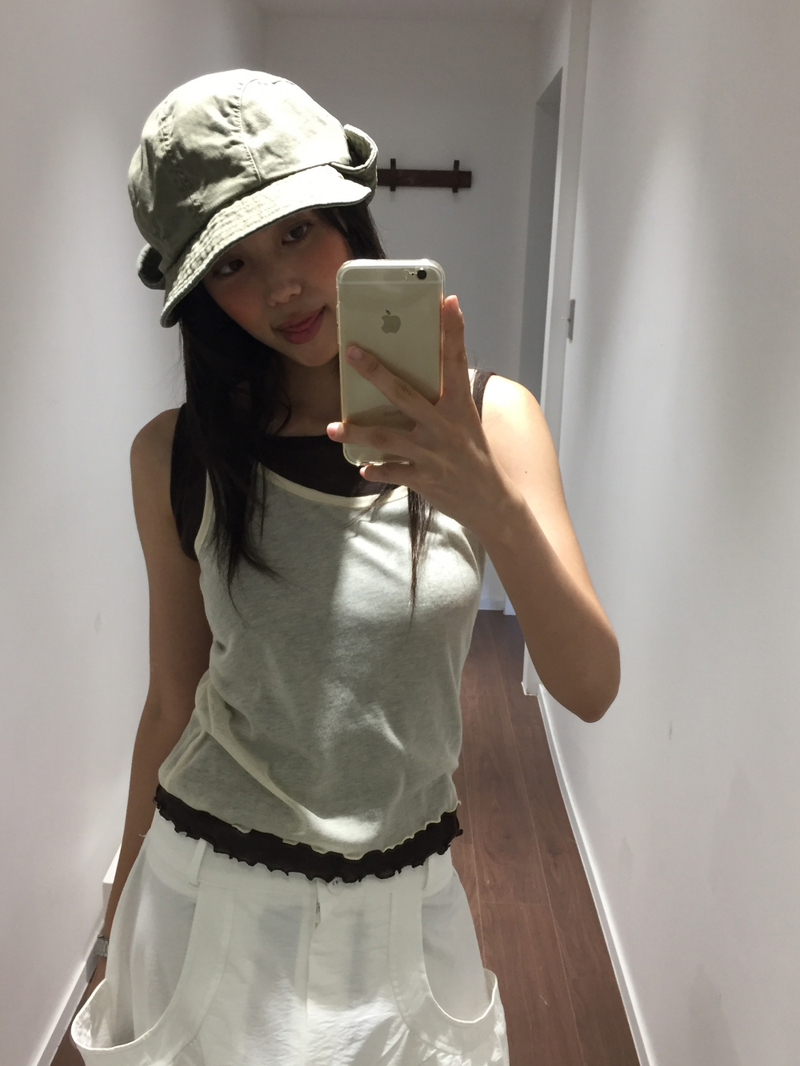 Washed flap bucket hat (2color)