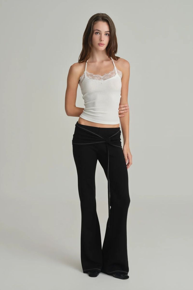 Cream donuts halter tank top, White
