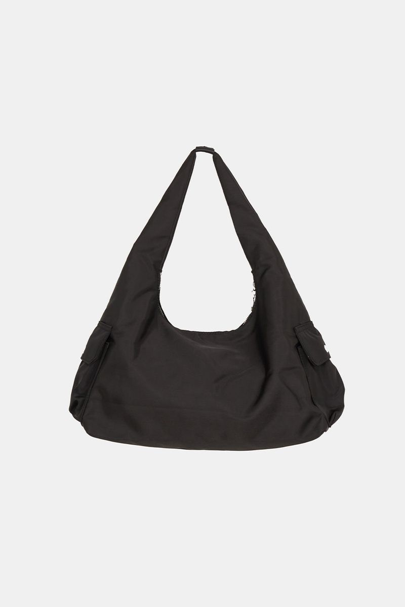 Strange shape pocket shoulder bag